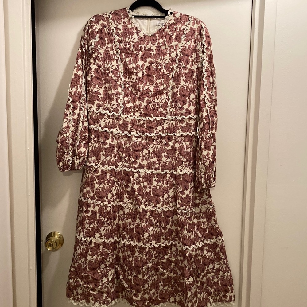 Floral Lace Long Sleeve Dress